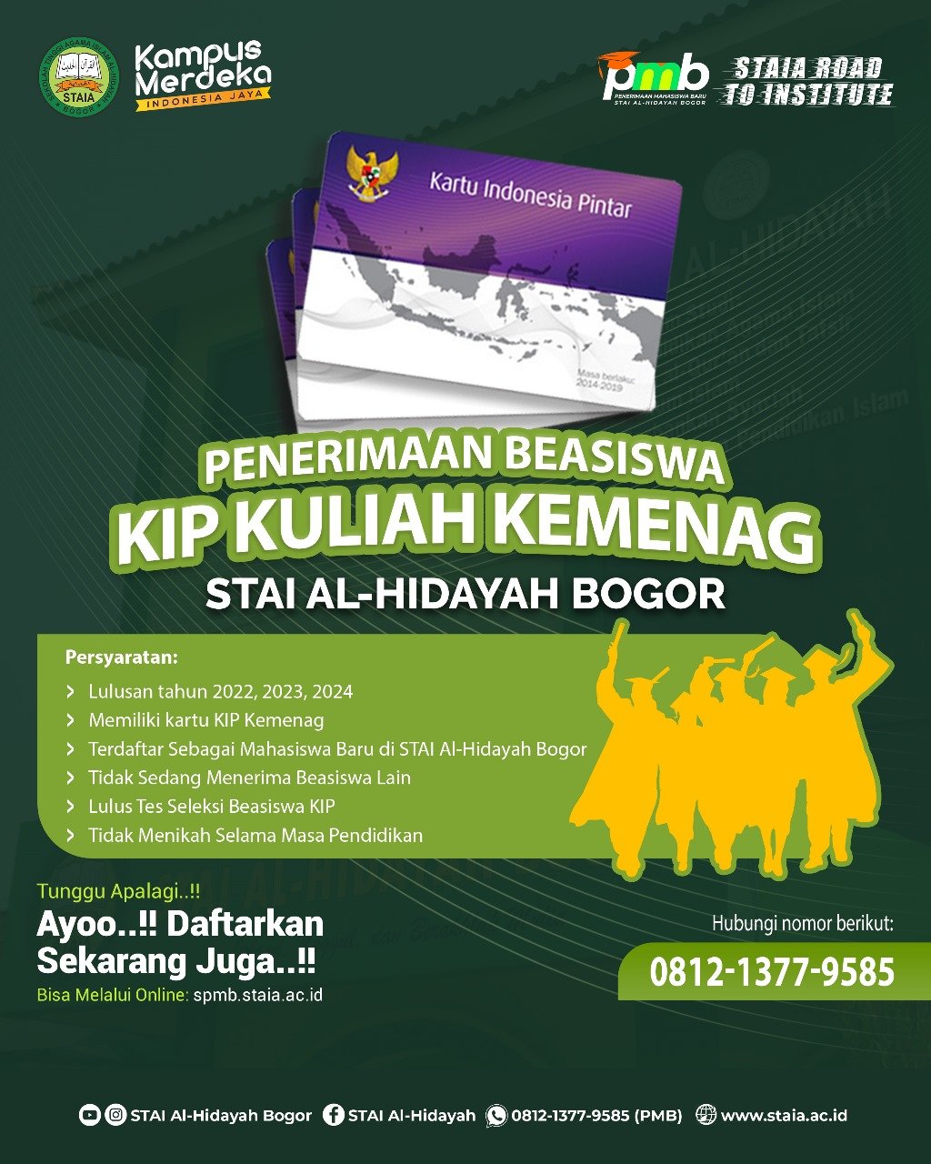 STAI Al-Hidayah Bogor Buka Pendaftaran Mahasiswa Baru Jalur Beasiswa KIP Kemenag