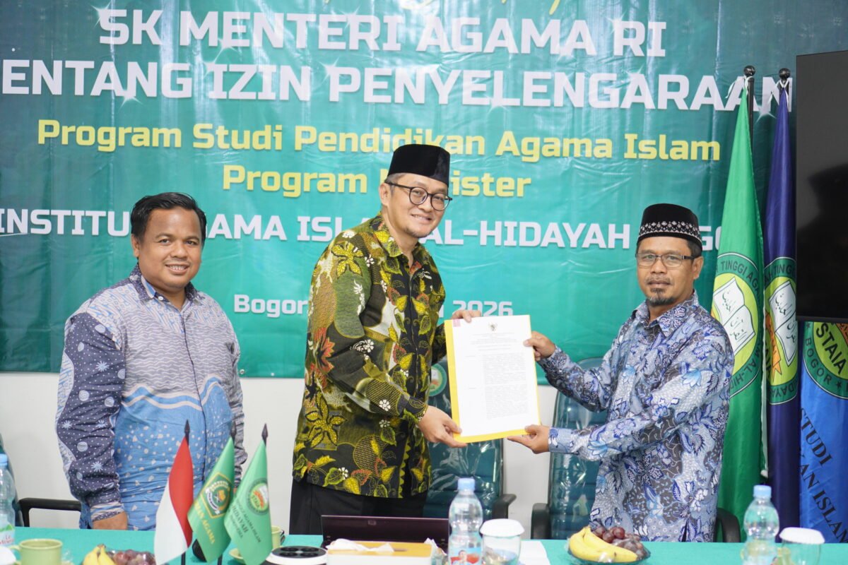 Resmi Buka Program Magister PAI, Institut Agama Islam Al-Hidayah Bogor Resmi Terima SK Izin Penyelenggaraan Magister Pendidikan Agama Islam