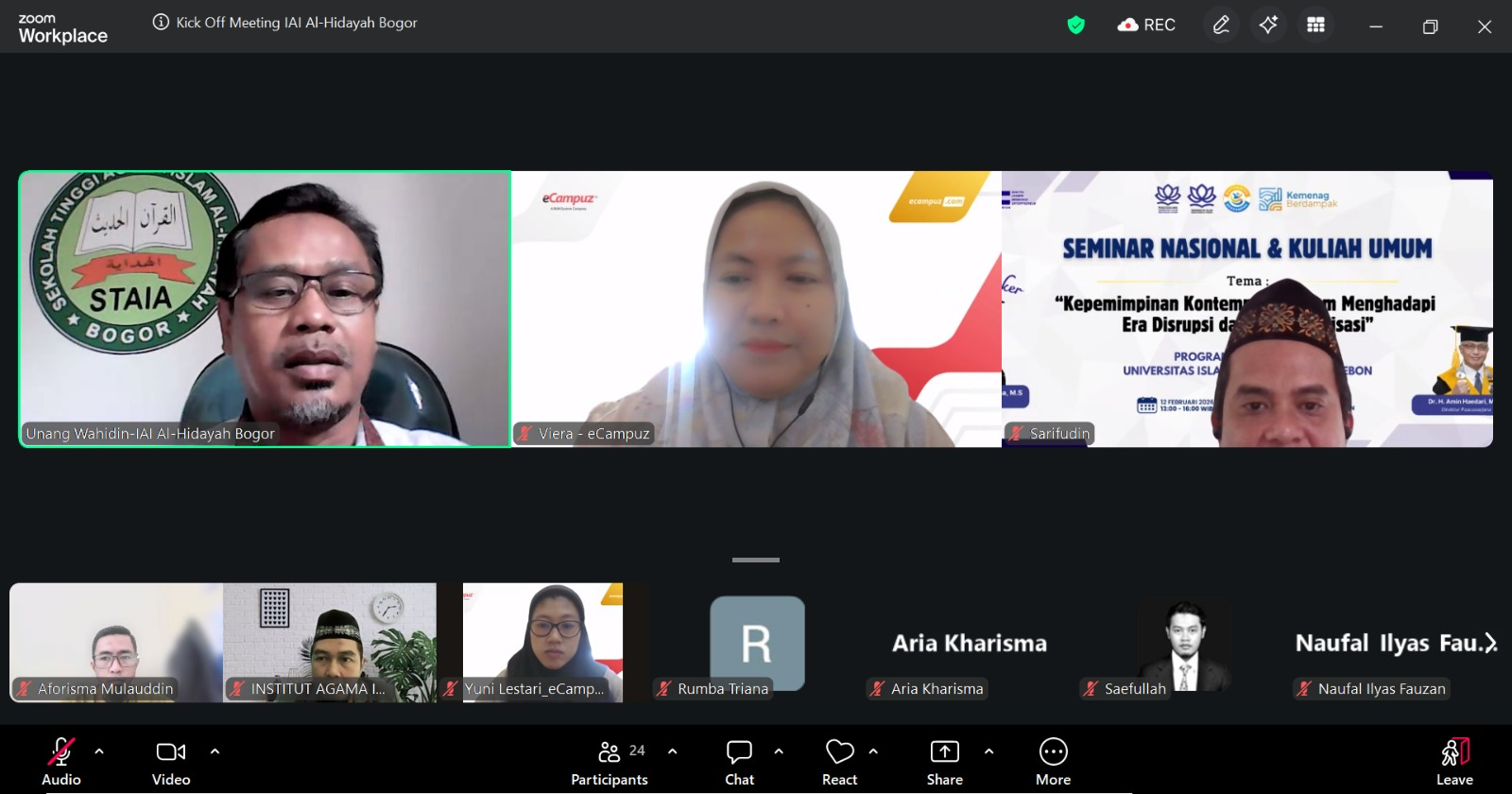Rektor IAI Al-Hidayah Bogor Pimpin Kick Off Meeting Transformasi Digital Layanan Cloud e-Campuz